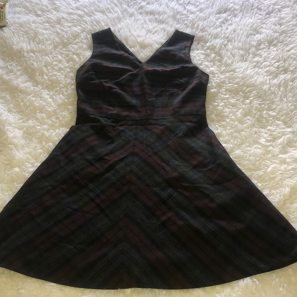 plaid banana republic dress